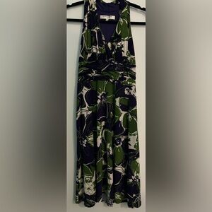 Evan Picone Womens 6P Dress Marilyn Jersey Knit Purple Green‎ Floral Sleeveless